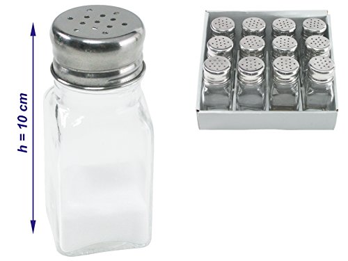 HOME 9340100 Set 12 Streuer Glas transparent 9.5 Küchenutensilien von HOME