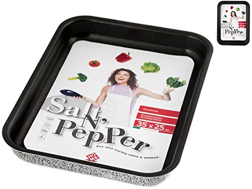 HOME Salt Peper Antihaft-Pizzaform Saltpepper 35X25 Artikel für die Küche, Material, Multicolor, 37x27.5x4 cm von HOME