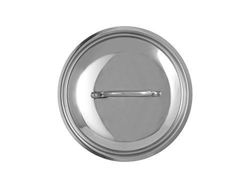 Home 0 STK Deckel 12 cm, Metall, Silber/schwarz, 13x13x4.5 cm von HOME