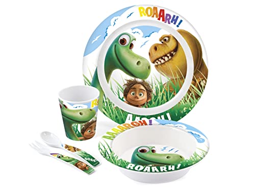 Home Disney Good Dinosaur Verpackung Kinderbrei aus Melamin, 5-teilig, Mehrfarbig von HOME
