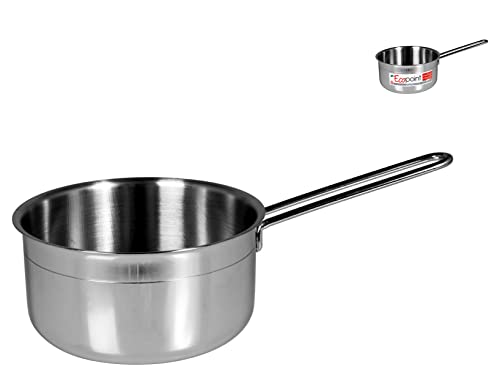Home Ecopoint Kasserolle mit Griffen, Edelstahl, Silber, 16 cm von HOME