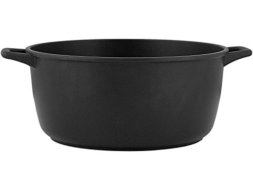 Home Grand Chef Kasserolle Antihaft mit 2 Griffen, Aluminium Druckgeschmelzt, Schwarz, 32 cm von HOME
