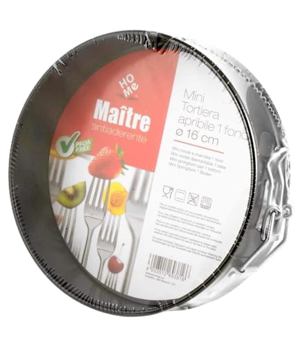 Home Maitre Kuchenform Mini 1 Boden, Antihaftbeschichtung, Aluminium, schwarz, 17 x 16 x 4 cm, 17x16x4 cm Home Maitre Kuchenform Mini 1 Boden, Antihaftbeschichtung, Aluminium, schwarz, 17 x 16 x 4 cm, 17x16x4 cm von HOME