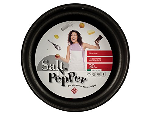 Home Salz Peper Springform mit Ringe, Antihaftbeschichtung, 28 cm, Aluminium, schwarz/grau von HOME
