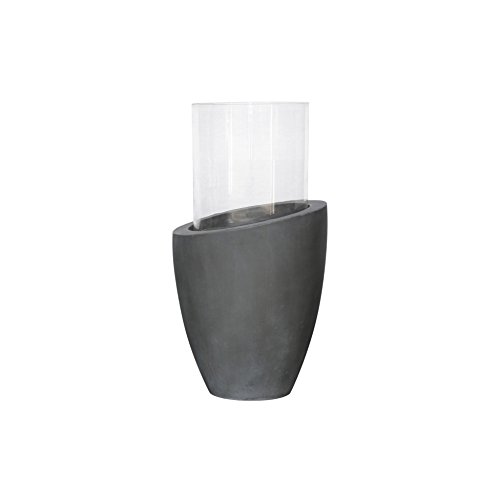 HOMEA 5bgd085gr Windlicht rund Basis Faser Mehrfarbig 22 x 22 x 38,5 cm von HOMEA