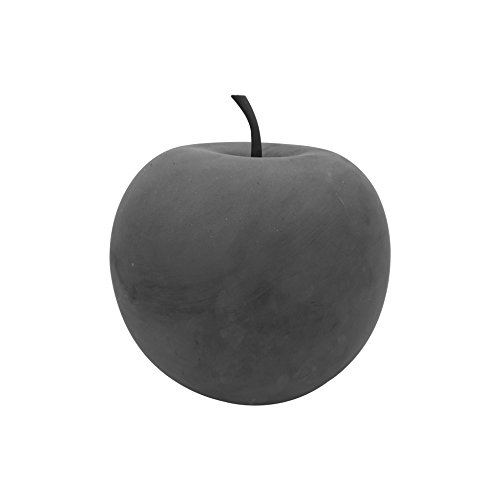 HOMEA 5dej1156gr Statue Zeichnung Apfel Polyresin grau 25,5 x 25,5 x 29 cm von Douceur d'Intérieur