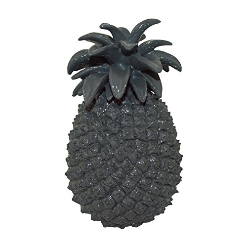 HOMEA 5dej1223gr Statue Zeichnung Ananas Polyresin schwarz 19,5 x 19 x 29,5 cm von HOMEA