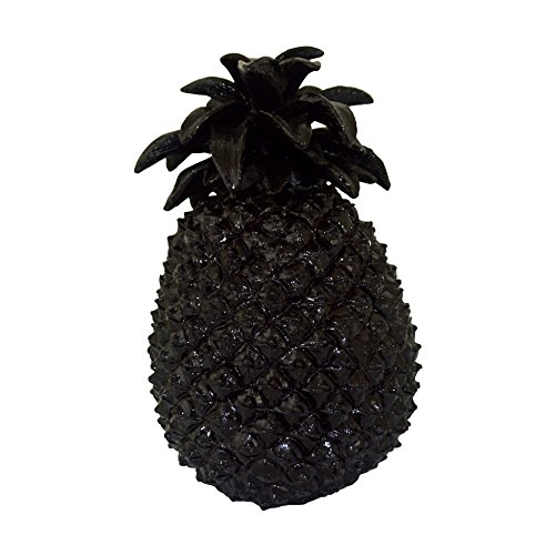 HOMEA 5dej1223nr Statue Zeichnung Ananas Polyresin schwarz 19,5 x 19 x 29,5 cm von HOMEA