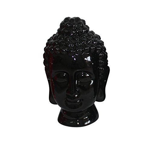 HOMEA 5dej1342nr Statue Zeichnung Buddha-Kopf Keramik Schwarz 20 x 20 x 31 cm HOMEA 5dej1342nr Statue Zeichnung Buddha-Kopf Keramik Schwarz 20 x 20 x 31 cm von HOMEA