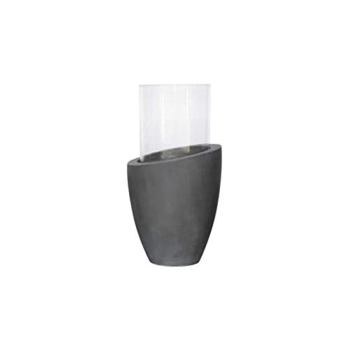 homea 5bgd086gr Windlicht rund Basis Faser Mehrfarbig 28 x 28 x 50,5 cm von HOMEA