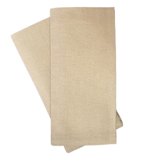 HOMEALOO® 6-TLG Nachhaltiges Stoffservietten Set aus Baumwolle mit Leinen Optik Servietten Hotelqualität Langlebig Waschbar Elegant Dekoration Abendessen Restaurant Tischservietten (Sandbeige) von HOMEALOO