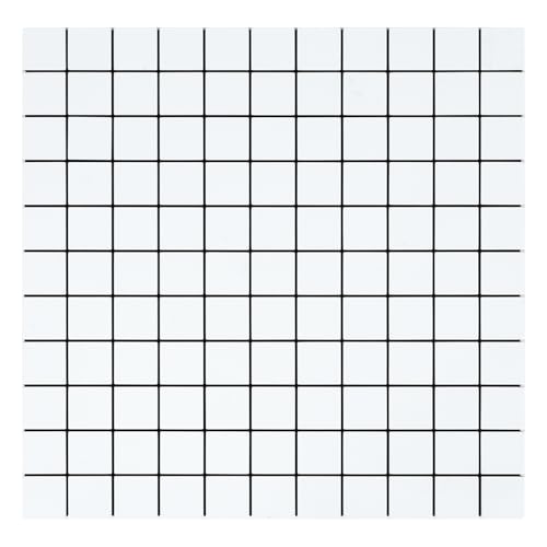 Selbstklebende Fliesen Mosaik Fliesen, Küche Selbstklebend Fliesenaufkleber Quadrat Mosaik Klebefliesen (6 Matten, Weiß) von HOMEART