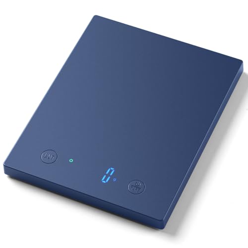 Homebuds 10kg Küchenwaage Digital in 1g, Hohe Präzision Zugesichert durch professionelle Waage Küchenwaage fabrik SEIT 2001, Digitale Küchenwage zum Kochen und Backen, LED, 3*AAA Enthalten, Blau von HOMEBUDS