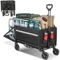 Bollerwagen Faltbar Gartenwagen Handwagen Strandwagen Klappbar Transportwagen ( Erweiterbare Kapazität mit zwei Aufbewahrungstaschen.Bis 150KG, 120L Bollerwagen Faltbar Gartenwagen Handwagen Strandwagen Klappbar Transportwagen ( Erweiterbare Kapazität mit zwei Aufbewahrungstaschen.Bis 150KG, 120L von HOMECALL