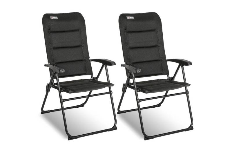 HOMECALL Gartenstuhl Hochlehner Campingstuhl Klappstühle Gepolstert Faltstuhl Balkonstuhl (Anglerstuhl, 2 St), mit 5-Fach Verstellbare lehne, für Camp Garten Balkon, Belastbar 150KG von HOMECALL