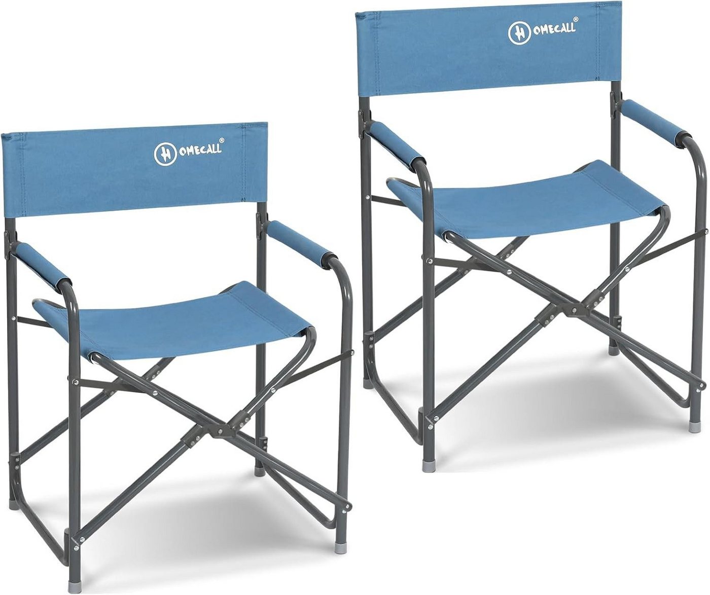 HOMECALL Regiestuhl Ultraleicht Klappstühle Faltbar Campingstuhl Gartenstuhl (Klappbare Rückenlehne, 2 St), bis 120kg, Rostfreier Aluminiumrahmen, Angenehme Polsterung von HOMECALL