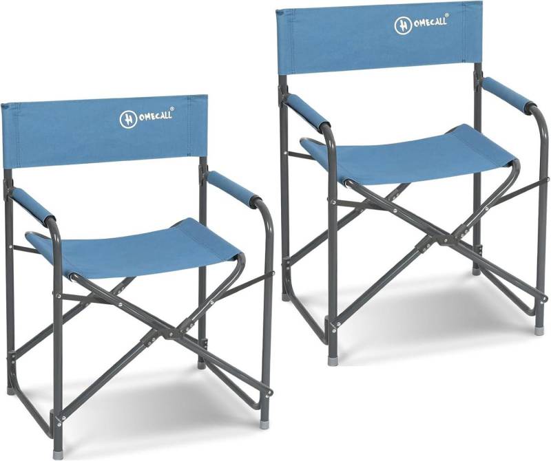 HOMECALL Regiestuhl Ultraleicht Klappstühle Faltbar Campingstuhl Gartenstuhl (Klappbare Rückenlehne, 2 St), bis 120kg, Rostfreier Aluminiumrahmen, Angenehme Polsterung von HOMECALL