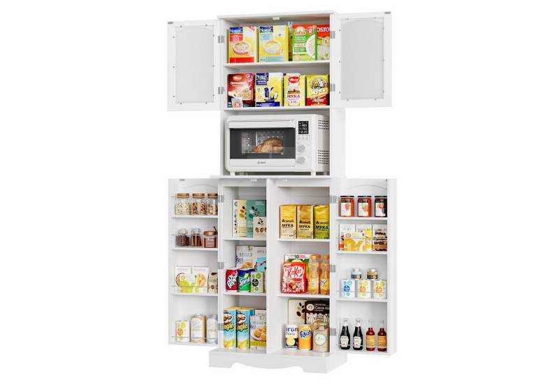 HOMECHO Hochschrank Küchenschrank mit Mikrowellenregal und Türablagen von HOMECHO
