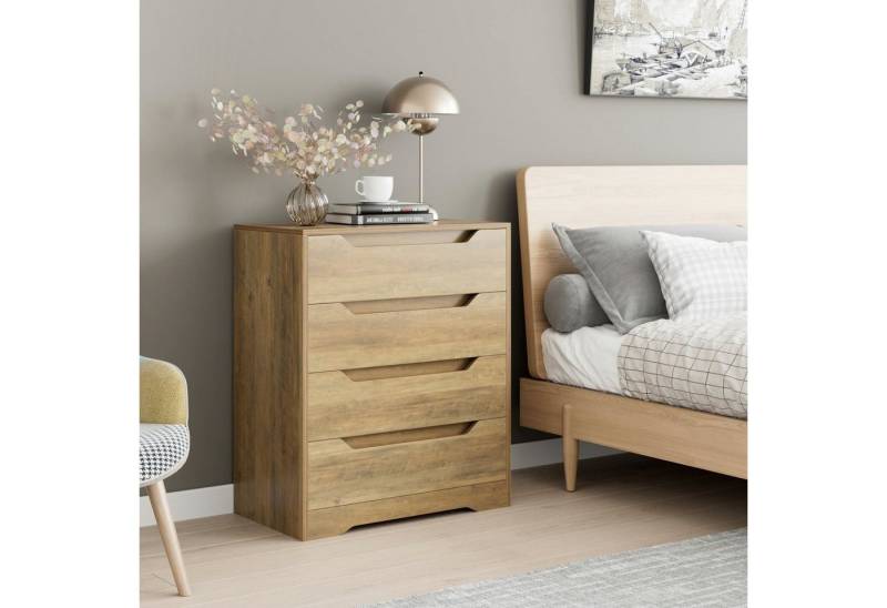 HOMECHO Kommode, Sideboard mit 4 Schubladen Schubladenschrank aus Holz HOMECHO Kommode, Sideboard mit 4 Schubladen Schubladenschrank aus Holz von HOMECHO