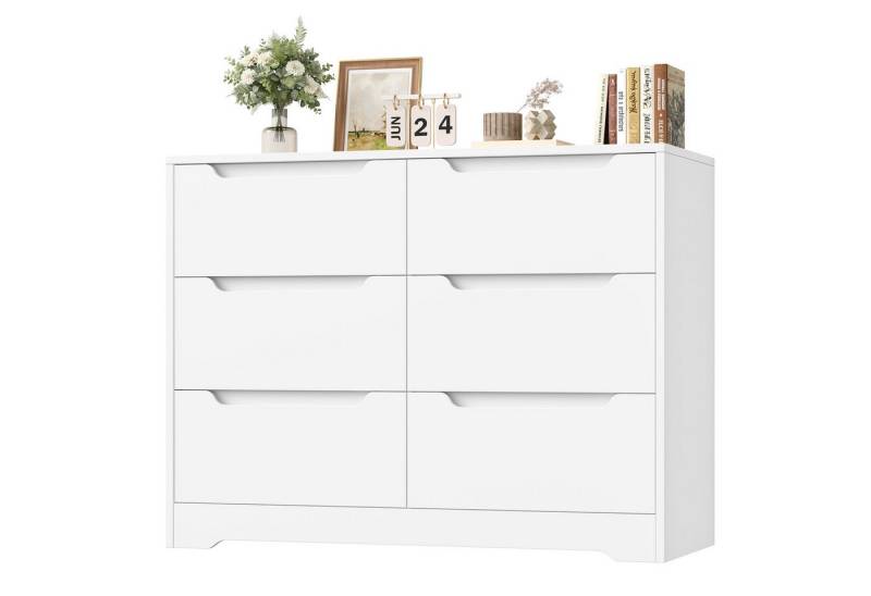 HOMECHO Kommode, Sideboard mit 6 Schubladen, Mehrzweckschrank aus Holz von HOMECHO