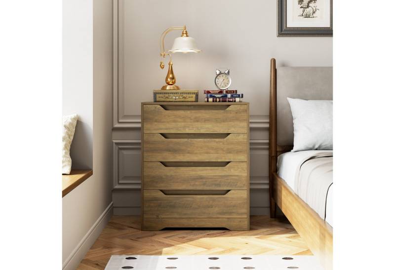HOMECHO Kommode, Kommode mit 4 Schubladen aus Holz von HOMECHO
