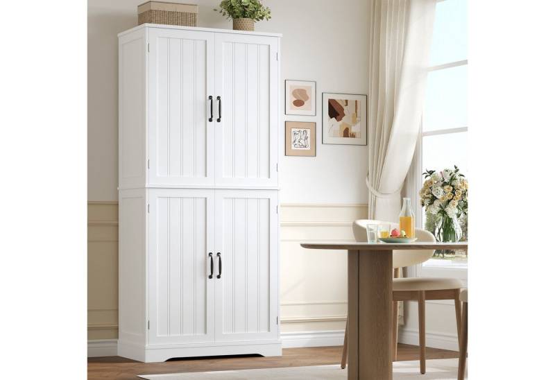 HOMECHO Küchenbuffet 180cm Küchenschrank mit 4 Türen Weiß Buffetschrank für Wohnzimmer Küche 180×80×40 cm HOMECHO Küchenbuffet 180cm Küchenschrank mit 4 Türen Weiß Buffetschrank für Wohnzimmer Küche 180×80×40 cm von HOMECHO