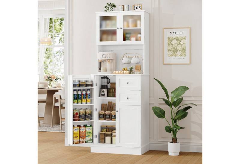 HOMECHO Küchenbuffet 182.5cm Küchenschrank mit 4 Türen und 2 SchubladenWeiß HOMECHO Küchenbuffet 182.5cm Küchenschrank mit 4 Türen und 2 SchubladenWeiß von HOMECHO