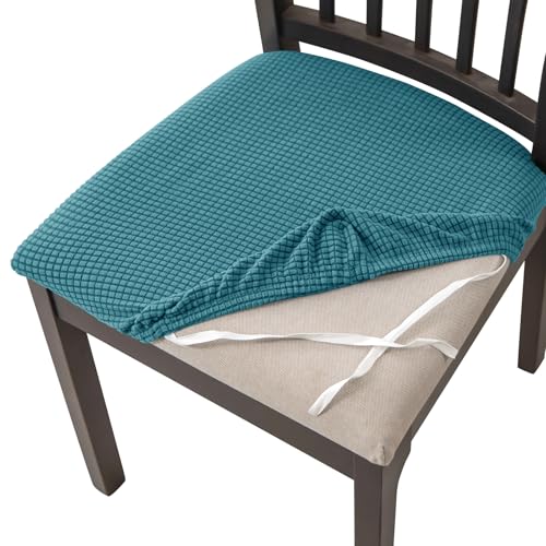 HOMECOVER Esszimmerstuhl Sitzbezüge 2er Set,Stretch Jacquard Stuhlbezug Sitzfläche Abnehmbar Waschbarer Für Esszimmer Küche Bürostühle Hotel-Blaugrün-2er Set HOMECOVER Esszimmerstuhl Sitzbezüge 2er Set,Stretch Jacquard Stuhlbezug Sitzfläche Abnehmbar Waschbarer Für Esszimmer Küche Bürostühle Hotel-Blaugrün-2er Set von HOMECOVER