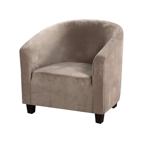 HOMECOVER Sesselschoner Elastisch Sesselhusse Sesselüberwurf Velours Sesselbezug mit Armlehnen Schonbezug für Clubsessel Für Einzelsofa Clubsessel Cocktailsessel-Taupe-small HOMECOVER Sesselschoner Elastisch Sesselhusse Sesselüberwurf Velours Sesselbezug mit Armlehnen Schonbezug für Clubsessel Für Einzelsofa Clubsessel Cocktailsessel-Taupe-small von HOMECOVER