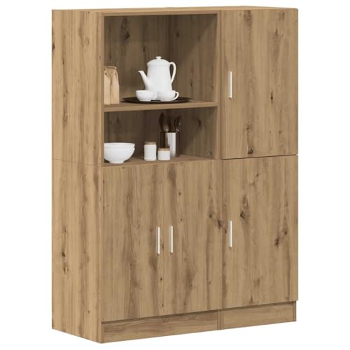 2-TLG. K¨¹chenschrank-Set aus Holzwerkstoff mit viel Stauraum, Artisan-Eiche von HOMEELIKE
