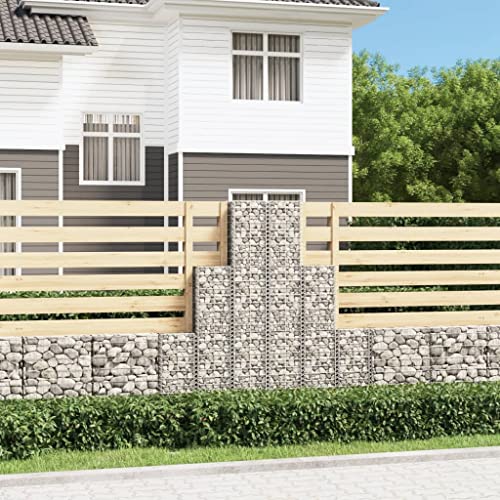 6er Gabionen Korb Set mit hoher Stabilitaet fuer Landschaftsbau und Sichtschutz von HOMEELIKE