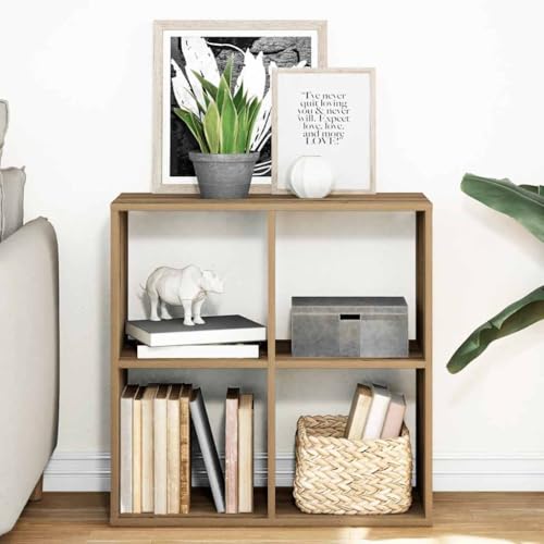 B¨¹cherregal als Raumteiler Geometrisches Design Eiche 69,5x29x69,5 cm Robuster Holzwerkstoff 4 F?Cher Vielf?ltige Aufstellung Ideal f¨¹r Wohn- und B¨¹ro B¨¹cherregal als Raumteiler Geometrisches Design Eiche 69,5x29x69,5 cm Robuster Holzwerkstoff 4 F?Cher Vielf?ltige Aufstellung Ideal f¨¹r Wohn- und B¨¹ro von HOMEELIKE