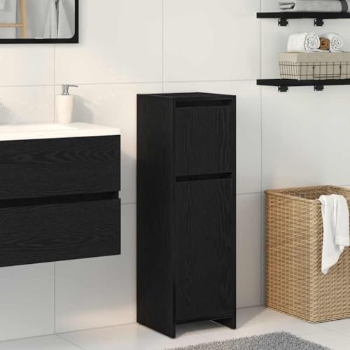 Badezimmerschrank aus Holzwerkstoff in Schwarz Eiche ¨C 30 x 30 x 95 cm ¨C Modernes Design mit viel Stauraum und minimalistischem Stil Badezimmerschrank aus Holzwerkstoff in Schwarz Eiche ¨C 30 x 30 x 95 cm ¨C Modernes Design mit viel Stauraum und minimalistischem Stil von HOMEELIKE