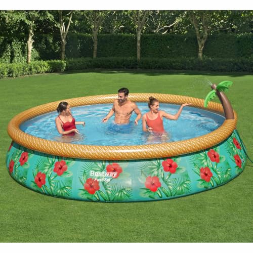 Bestway Fast Set Pool Aufblasbar Paradise Palms 457x84 cm von HOMEELIKE