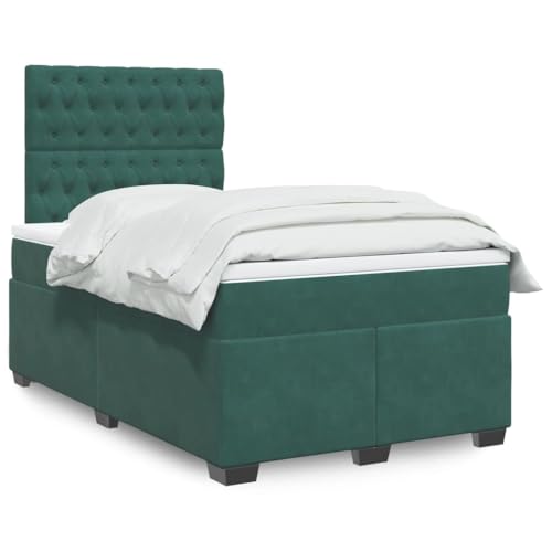 Boxspringbett 120x190 cm Samt Dunkelgruen Mit Taschenfederkernmatratze Komfort Hohe Liegequalitaet Boxspringbett 120x190 cm Samt Dunkelgruen Mit Taschenfederkernmatratze Komfort Hohe Liegequalitaet von HOMEELIKE