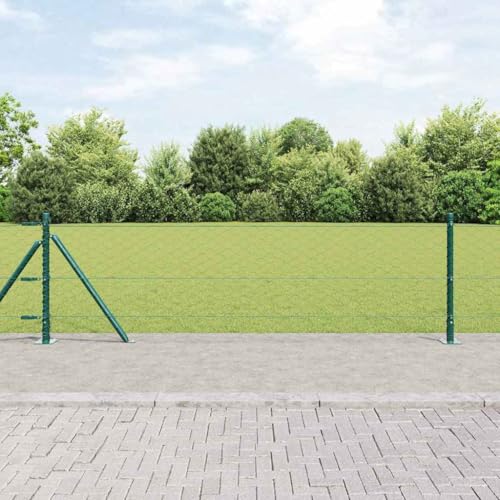 Gartenzaun Gruen 10 Meter Laenge Robust Korrosionsgeschuetzt Fuer Tiergehege Und Sichtschutz von HOMEELIKE