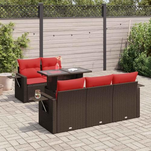 HOMEELIKE 1. 11-TLG. Poly Rattan Gartensofa Set mit Kissen Beige ¨C Wetterfeste Sitzgruppe mit Stauraum und Ablage HOMEELIKE 1. 11-TLG. Poly Rattan Gartensofa Set mit Kissen Beige ¨C Wetterfeste Sitzgruppe mit Stauraum und Ablage von HOMEELIKE