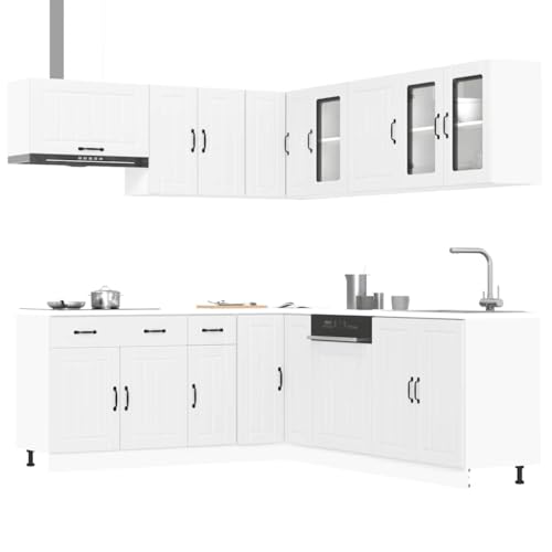HOMEELIKE 11-TLG. K¨¹chenschrank-Set Lucca Wei? Holzwerkstoff von HOMEELIKE