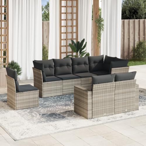 HOMEELIKE Gartensofa-Set 12-TLG mit Kissen Beige Poly Rattan f¨¹r Drau?en HOMEELIKE Gartensofa-Set 12-TLG mit Kissen Beige Poly Rattan f¨¹r Drau?en von HOMEELIKE