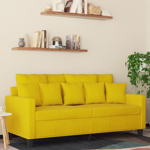 HOMEELIKE 2-Sitzer-Sofa Gelb 140 cm Samt von HOMEELIKE