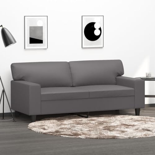 HOMEELIKE 2-Sitzer-Sofa Grau 140 cm Kunstleder HOMEELIKE 2-Sitzer-Sofa Grau 140 cm Kunstleder von HOMEELIKE