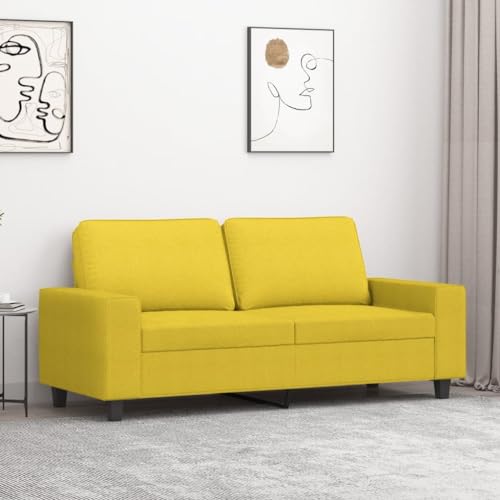 Modernes 2-Sitzer-Sofa Hellgelb 140 cm Stoff Bequemes Polstersofa Wohnzimmer Sofa Sitzgarnitur Modernes 2-Sitzer-Sofa Hellgelb 140 cm Stoff Bequemes Polstersofa Wohnzimmer Sofa Sitzgarnitur von HOMEELIKE