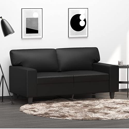 HOMEELIKE 2-Sitzer-Sofa Schwarz 120 cm Kunstleder HOMEELIKE 2-Sitzer-Sofa Schwarz 120 cm Kunstleder von HOMEELIKE