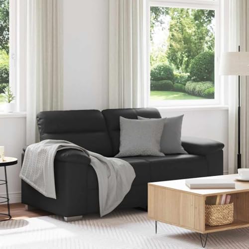 HOMEELIKE 2-Sitzer-Sofa Schwarz 120 cm Kunstleder von HOMEELIKE