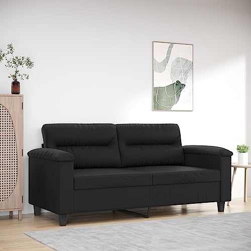 HOMEELIKE 2-Sitzer-Sofa Schwarz 140 cm Kunstleder HOMEELIKE 2-Sitzer-Sofa Schwarz 140 cm Kunstleder von HOMEELIKE