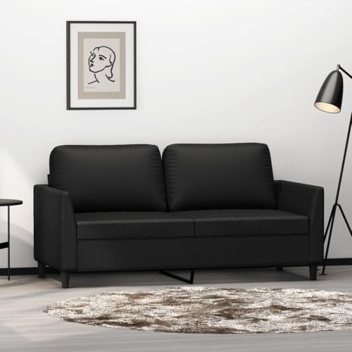 HOMEELIKE 2-Sitzer-Sofa Schwarz 140 cm Kunstleder HOMEELIKE 2-Sitzer-Sofa Schwarz 140 cm Kunstleder von HOMEELIKE