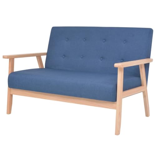HOMEELIKE 2-Sitzer-Sofa Stoff Blau von HOMEELIKE