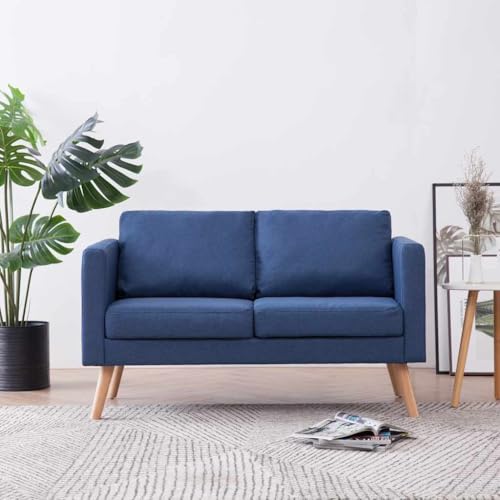 HOMEELIKE 2-Sitzer-Sofa Stoff Blau HOMEELIKE 2-Sitzer-Sofa Stoff Blau von HOMEELIKE