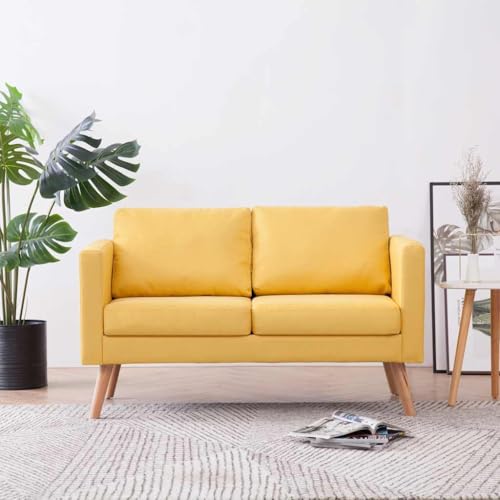 HOMEELIKE 2-Sitzer-Sofa Stoff Gelb von HOMEELIKE