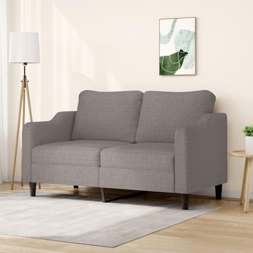 HOMEELIKE 2-Sitzer-Sofa Taupe 140 cm Stoff von HOMEELIKE
